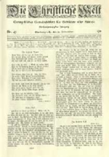Die Christliche Welt: evangelisches Gemeindeblatt für Gebildete aller Stände. 1911.11.23 Jg.25 Nr.47