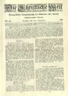 Die Christliche Welt: evangelisches Gemeindeblatt f&uuml;r Gebildete aller St&auml;nde. 1911.12.07 Jg.25 Nr.49