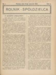 Rolnik-Spółdzielca 1926.01.10 R.3 Nr1