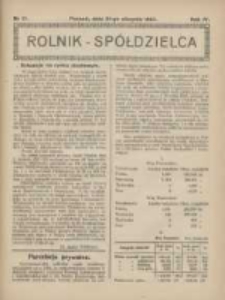 Rolnik-Spółdzielca 1927.08.21 R.4 Nr17