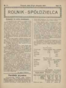 Rolnik-Sp&oacute;łdzielca 1927.08.21 R.4 Nr17