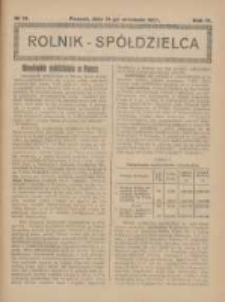 Rolnik-Spółdzielca 1927.09.18 R.4 Nr19