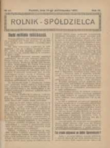 Rolnik-Sp&oacute;łdzielca 1927.10.16 R.4 Nr21