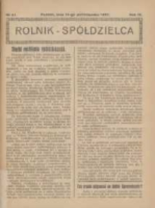 Rolnik-Spółdzielca 1927.10.16 R.4 Nr21