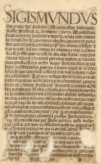 Statuta [...] Sigismundi Primi: Polonie Regis et Magni Ducis Lithuanie [...] in conventibus generalibus edita et promulgata [...]