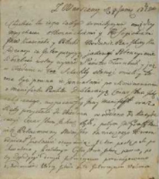 Z Warszawy 09.01.1772