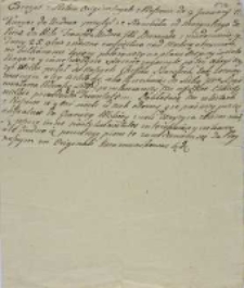 Exerpt z listów originalnych z Preszewa 09.01.1771