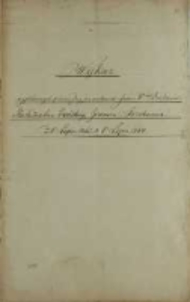 Wykaz wypłaconych pieniędzy na rachunek Jasnie Wielmożnych Dziedzic&oacute;w z Dochod&oacute;w lasu Zwolskiego, Granowa i Trzebawia od 1o lipca 1863 do 1o lipca 1864