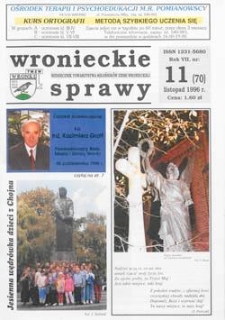 Wronieckie Sprawy 1996.11 R.7 Nr11(70)