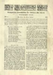 Die Christliche Welt: evangelisches Gemeindeblatt f&uuml;r Gebildete aller St&auml;nde. 1912.01.04 Jg.26 Nr.1