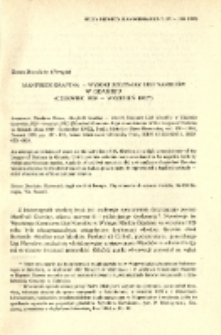 Manfredi Gravina - Wysoki Komisarz Ligii Narod&oacute;w w Gdańsku (czerwiec 1929 - wrzesień 1932)