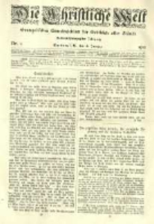 Die Christliche Welt: evangelisches Gemeindeblatt f&uuml;r Gebildete aller St&auml;nde. 1912.01.18 Jg.26 Nr.3