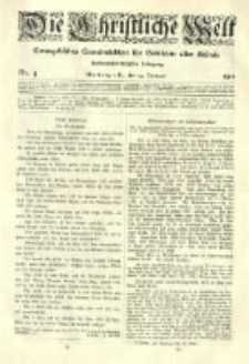 Die Christliche Welt: evangelisches Gemeindeblatt für Gebildete aller Stände. 1912.01.25 Jg.26 Nr.4