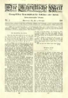 Die Christliche Welt: evangelisches Gemeindeblatt f&uuml;r Gebildete aller St&auml;nde. 1912.02.15 Jg.26 Nr.7