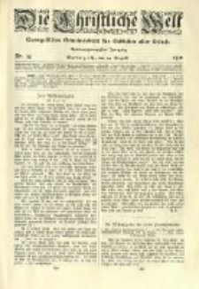 Die Christliche Welt: evangelisches Gemeindeblatt f&uuml;r Gebildete aller St&auml;nde. 1912.08.29 Jg.26 Nr.35