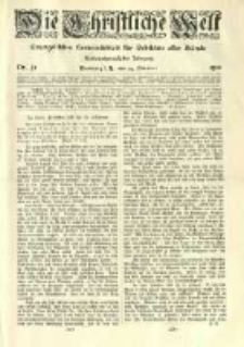 Die Christliche Welt: evangelisches Gemeindeblatt f&uuml;r Gebildete aller St&auml;nde. 1912.10.24 Jg.26 Nr.43