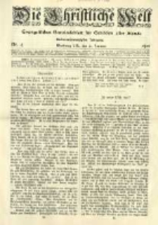 Die Christliche Welt: evangelisches Gemeindeblatt f&uuml;r Gebildete aller St&auml;nde. 1913.01.23 Jg.27 Nr.4