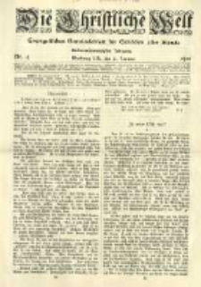 Die Christliche Welt: evangelisches Gemeindeblatt für Gebildete aller Stände. 1913.01.23 Jg.27 Nr.4