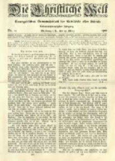Die Christliche Welt: evangelisches Gemeindeblatt f&uuml;r Gebildete aller St&auml;nde. 1913.03.27 Jg.27 Nr.13