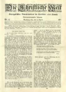 Die Christliche Welt: evangelisches Gemeindeblatt f&uuml;r Gebildete aller St&auml;nde. 1913.04.10 Jg.27 Nr.15
