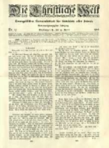 Die Christliche Welt: evangelisches Gemeindeblatt f&uuml;r Gebildete aller St&auml;nde. 1913.04.24 Jg.27 Nr.17