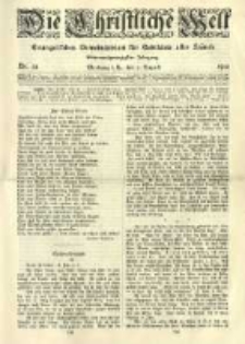 Die Christliche Welt: evangelisches Gemeindeblatt f&uuml;r Gebildete aller St&auml;nde. 1913.08.07 Jg.27 Nr.32