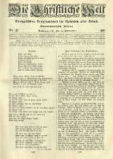 Die Christliche Welt: evangelisches Gemeindeblatt für Gebildete aller Stände. 1913.11.20 Jg.27 Nr.47