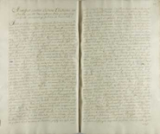 Manifest contra Actum Electionis na Pradze die 14. Septembris Anno 1733 podpisany do grodu opoczyńskiego, de tenoretah