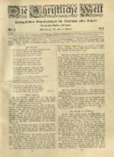 Die Christliche Welt: evangelisches Gemeindeblatt f&uuml;r Gebildete aller St&auml;nde. 1919.01.23 Jg.33 Nr.4