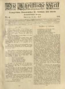Die Christliche Welt: evangelisches Gemeindeblatt für Gebildete aller Stände. 1919.04.03 Jg.33 Nr.14