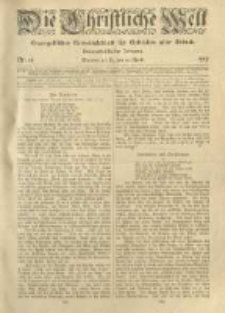Die Christliche Welt: evangelisches Gemeindeblatt f&uuml;r Gebildete aller St&auml;nde. 1919.04.10 Jg.33 Nr.15