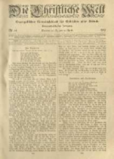 Die Christliche Welt: evangelisches Gemeindeblatt für Gebildete aller Stände. 1919.04.10 Jg.33 Nr.15