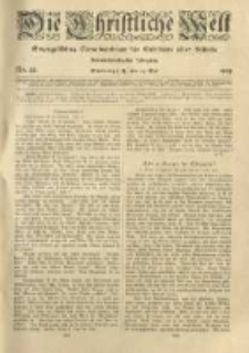 Die Christliche Welt: evangelisches Gemeindeblatt f&uuml;r Gebildete aller St&auml;nde. 1919.05.29 Jg.33 Nr.22