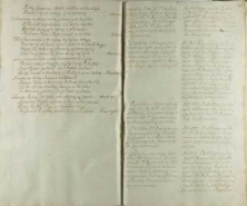 Zestawienie punktów marszałka konfederacji woj. podolskiego Wacława Rzewuskiego i rezolucji uchwalonej przez konfederatów, Kamieniec Podolski 18.04.1734