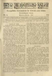 Die Christliche Welt: evangelisches Gemeindeblatt f&uuml;r Gebildete aller St&auml;nde. 1919.06.12 Jg.33 Nr.24