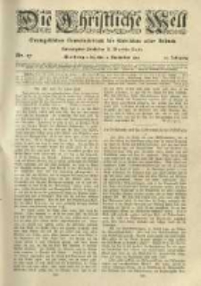 Die Christliche Welt: evangelisches Gemeindeblatt f&uuml;r Gebildete aller St&auml;nde. 1919.09.11 Jg.33 Nr.37