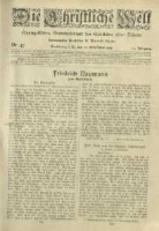 Die Christliche Welt: evangelisches Gemeindeblatt f&uuml;r Gebildete aller St&auml;nde. 1919.11.20 Jg.33 Nr.47