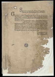 [Litterae convocationis ad conventum generalem in Piotrkow pro festo S.S. Simonis et Judae datae 13 Sept. a. 1521]