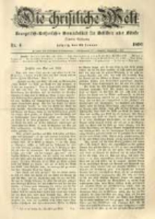 Die Christliche Welt: evangelisch-lutherisches Gemeindeblatt f&uuml;r Gebildete aller St&auml;nde. 1896.01.23 Jg.10 Nr.4