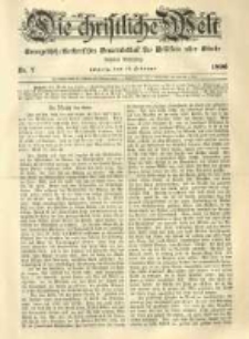 Die Christliche Welt: evangelisch-lutherisches Gemeindeblatt f&uuml;r Gebildete aller St&auml;nde. 1896.02.13 Jg.10 Nr.7