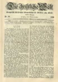 Die Christliche Welt: evangelisch-lutherisches Gemeindeblatt f&uuml;r Gebildete aller St&auml;nde. 1896.09.17 Jg.10 Nr.38
