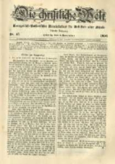 Die Christliche Welt: evangelisch-lutherisches Gemeindeblatt f&uuml;r Gebildete aller St&auml;nde. 1896.11.05 Jg.10 Nr.45
