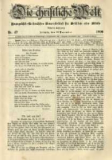 Die Christliche Welt: evangelisch-lutherisches Gemeindeblatt f&uuml;r Gebildete aller St&auml;nde. 1896.11.19 Jg.10 Nr.47