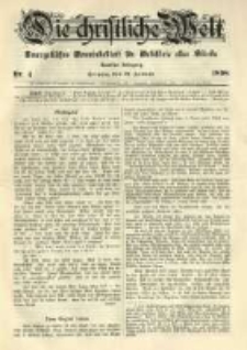 Die Christliche Welt: evangelisches Gemeindeblatt für Gebildete aller Stände. 1898.01.27 Jg.12 Nr.4
