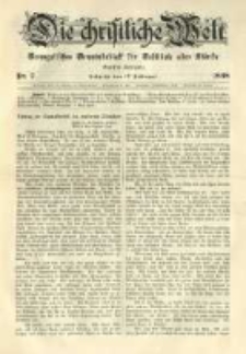 Die Christliche Welt: evangelisches Gemeindeblatt f&uuml;r Gebildete aller St&auml;nde. 1898.02.17 Jg.12 Nr.7