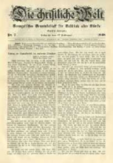 Die Christliche Welt: evangelisches Gemeindeblatt für Gebildete aller Stände. 1898.02.17 Jg.12 Nr.7