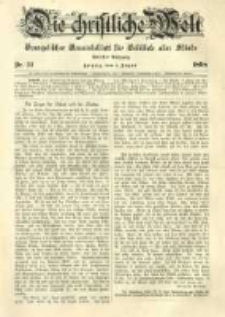 Die Christliche Welt: evangelisches Gemeindeblatt f&uuml;r Gebildete aller St&auml;nde. 1898.08.04 Jg.12 Nr.31