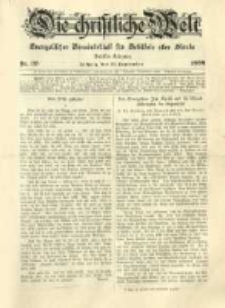 Die Christliche Welt: evangelisches Gemeindeblatt f&uuml;r Gebildete aller St&auml;nde. 1898.09.15 Jg.12 Nr.37
