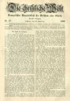 Die Christliche Welt: evangelisches Gemeindeblatt f&uuml;r Gebildete aller St&auml;nde. 1898.10.20 Jg.12 Nr.42