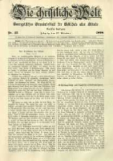 Die Christliche Welt: evangelisches Gemeindeblatt f&uuml;r Gebildete aller St&auml;nde. 1898.10.27 Jg.12 Nr.43